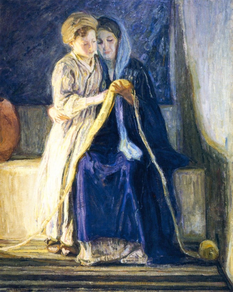 Henry Ossawa Tanner - Christ and His Mother Studying the Scriptures